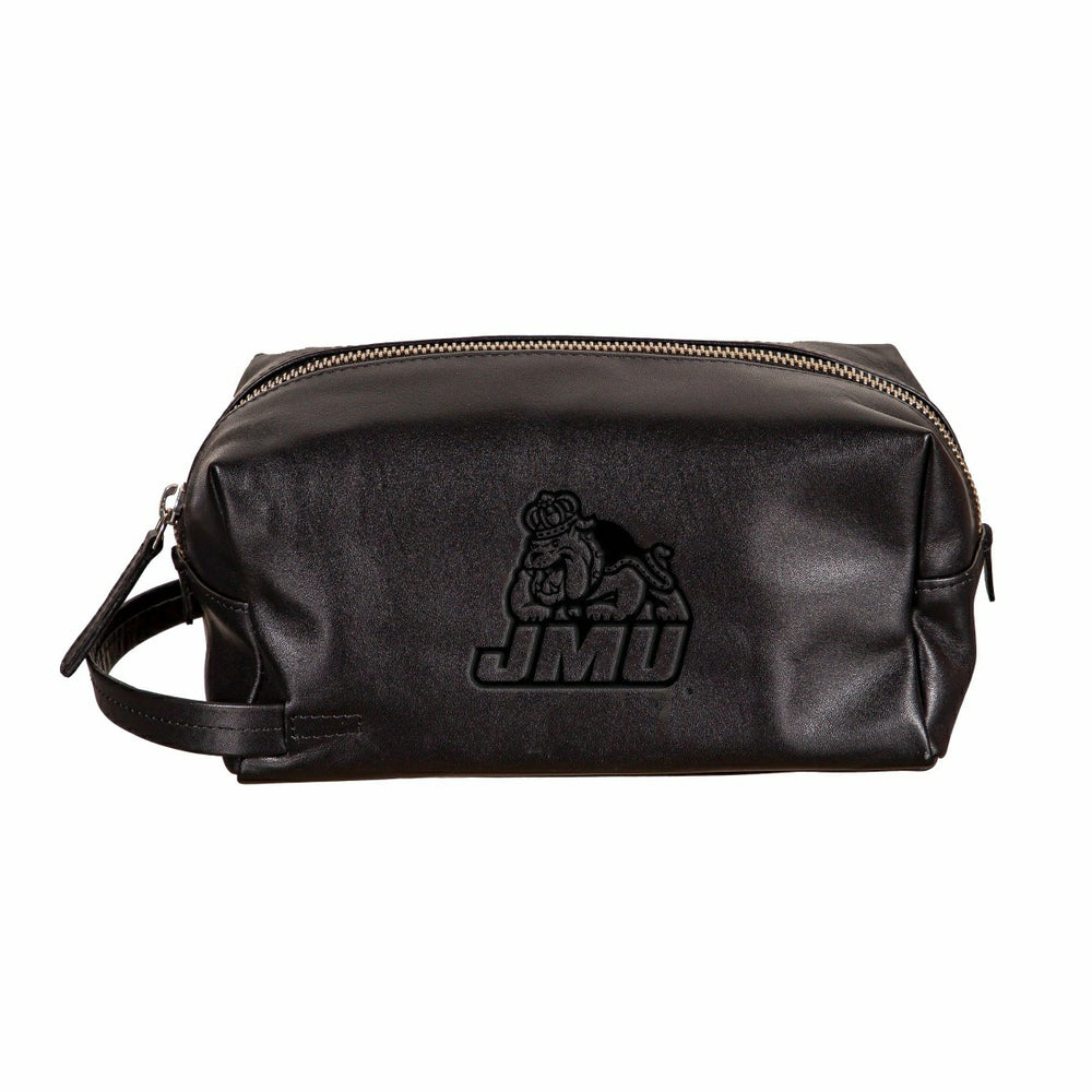 James Madison University, Embossed Toiletry Bag, Black, Collegiate, Home
