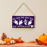 Kansas State University Halloween Wood Wall Sign, 6x11, Collegiate, Home