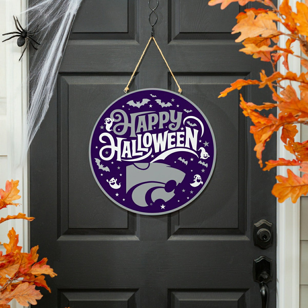 Kansas State University Halloween Round Door Décor with Hanging Rope, , Collegiate, Home