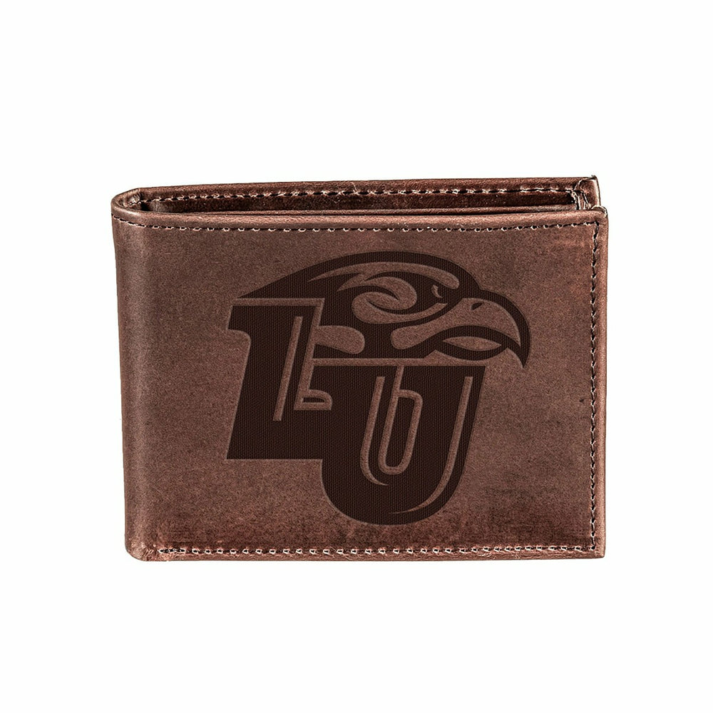 Liberty University, Bi-Fold Wallet, Brown, CH, 100% Genuine Leather, Collegiate, Home