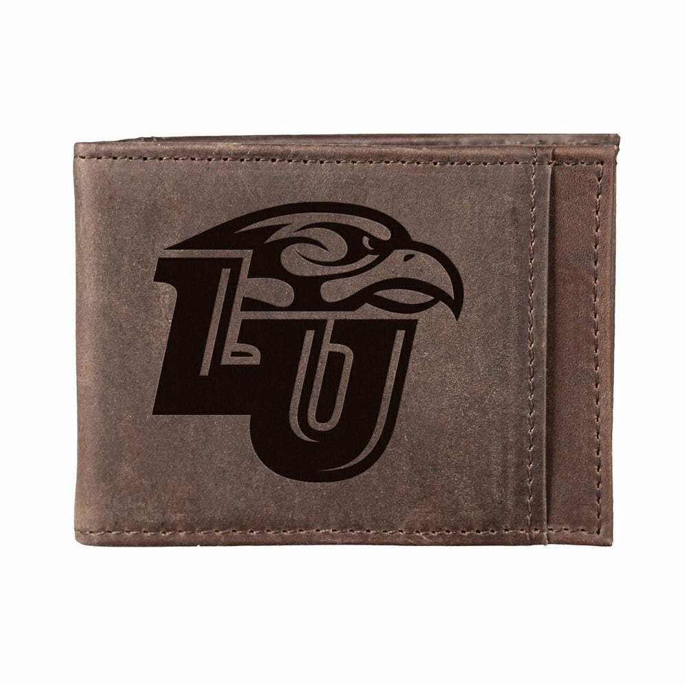 Front Pocket Wallet w/ RFID Blocking, Liberty University, Brown, Collegiate, Home
