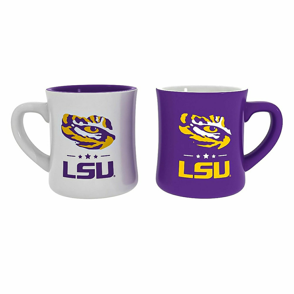 Louisiana State University 10oz Ceramic Cup Set, 2pc, Collegiate, Home
