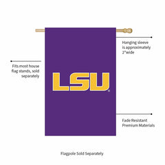 Louisiana State University Applique House Flag, Collegiate, Home