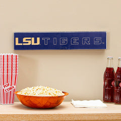 Louisiana State University Engraved Wood Sign, 3.5" x 18", Collegiate, Home