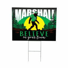 Marshall University Yard Sign, Bigfoot, Collegiate, Home