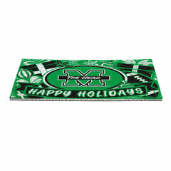 Marshall University Holiday PVC Mat, 28"x16", Collegiate