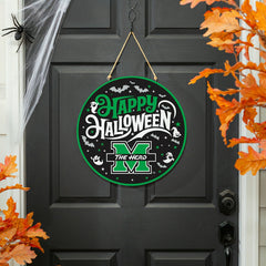 Marshall University Halloween Round Door Décor with Hanging Rope, 18x1, Collegiate, Home