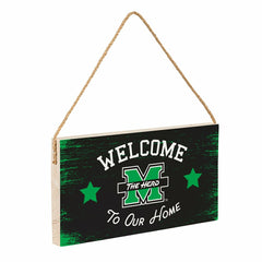 Marshall University Wood Wall Sign, 6x11, Collegiate, Home