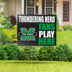 Marshall University Coroplast Yard Sign "Fans Play Here", Collegiate, Home