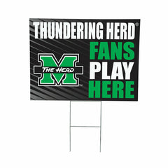 Marshall University Coroplast Yard Sign "Fans Play Here", Collegiate, Home