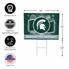 Michigan State University Yard Sign, Patriotic, Collegiate, Home