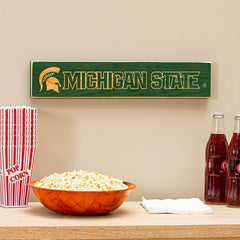 Michigan State University Engraved Wood Sign, 3.5" x 18", Collegiate, Home
