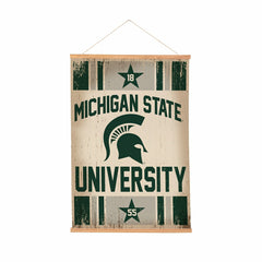 Michigan State University, Canvas Wall Tapestry, Medium, 36x24, Collegiate, Home