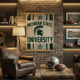 Michigan State University, Canvas Wall Tapestry, Large, 54x36, Collegiate, Home