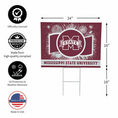 Mississippi State University Coroplast Yard Sign, Patriotic, Collegiate, Home