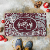 Mississippi State University Holiday PVC Mat, 28"x16", Collegiate
