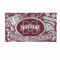 Mississippi State University Holiday PVC Mat, 28"x16", Collegiate