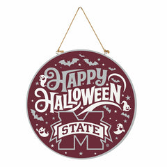 Mississippi State University Halloween Round Door Décor with Hanging R, Collegiate, Home