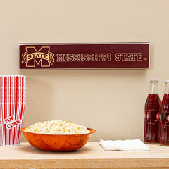 Mississippi State University Engraved Wood Sign, 3.5" x 18", Collegiate, Home