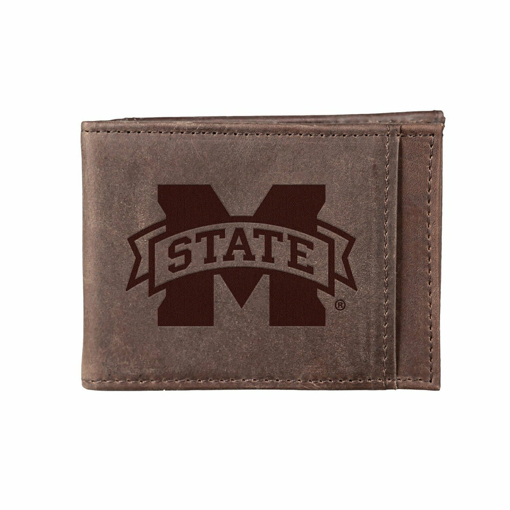 Front Pocket Wallet w/ RFID Blocking, Mississippi State University, Br, Collegiate, Home