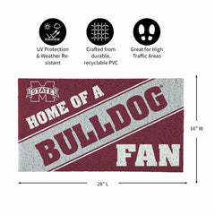 Mississippi State University, PVC Mat COLOR, Home of a Fan, Collegiate
