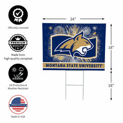 Montana State University Yard Sign, Patriotic, Collegiate, Home