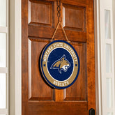 Montana State University Round Door Décor with Hanging Rope, 18x18, Collegiate, Home