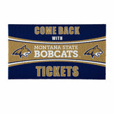 28" x 16" PVC Trapper Mat, Come Back with Tickets, Montana State Unive, Collegiate