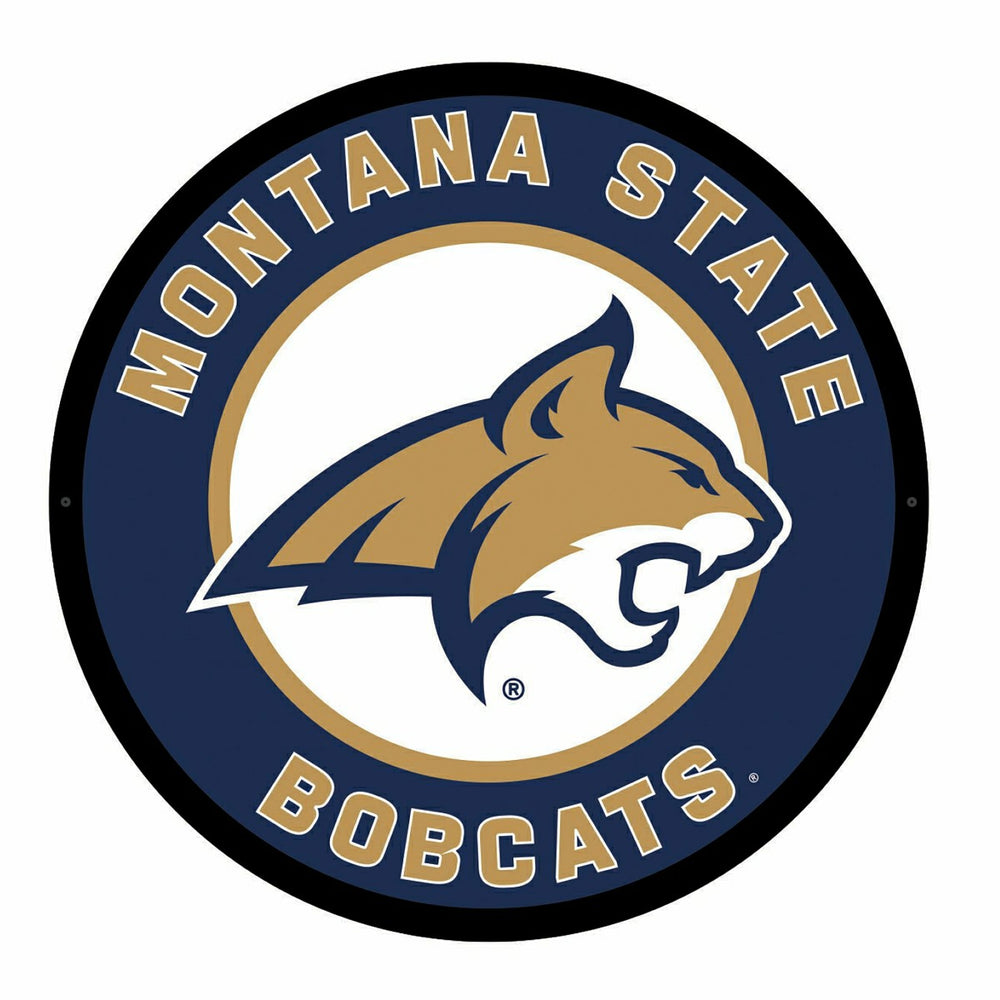 LED Wall Decor, Round, Montana State University, Collegiate, Home