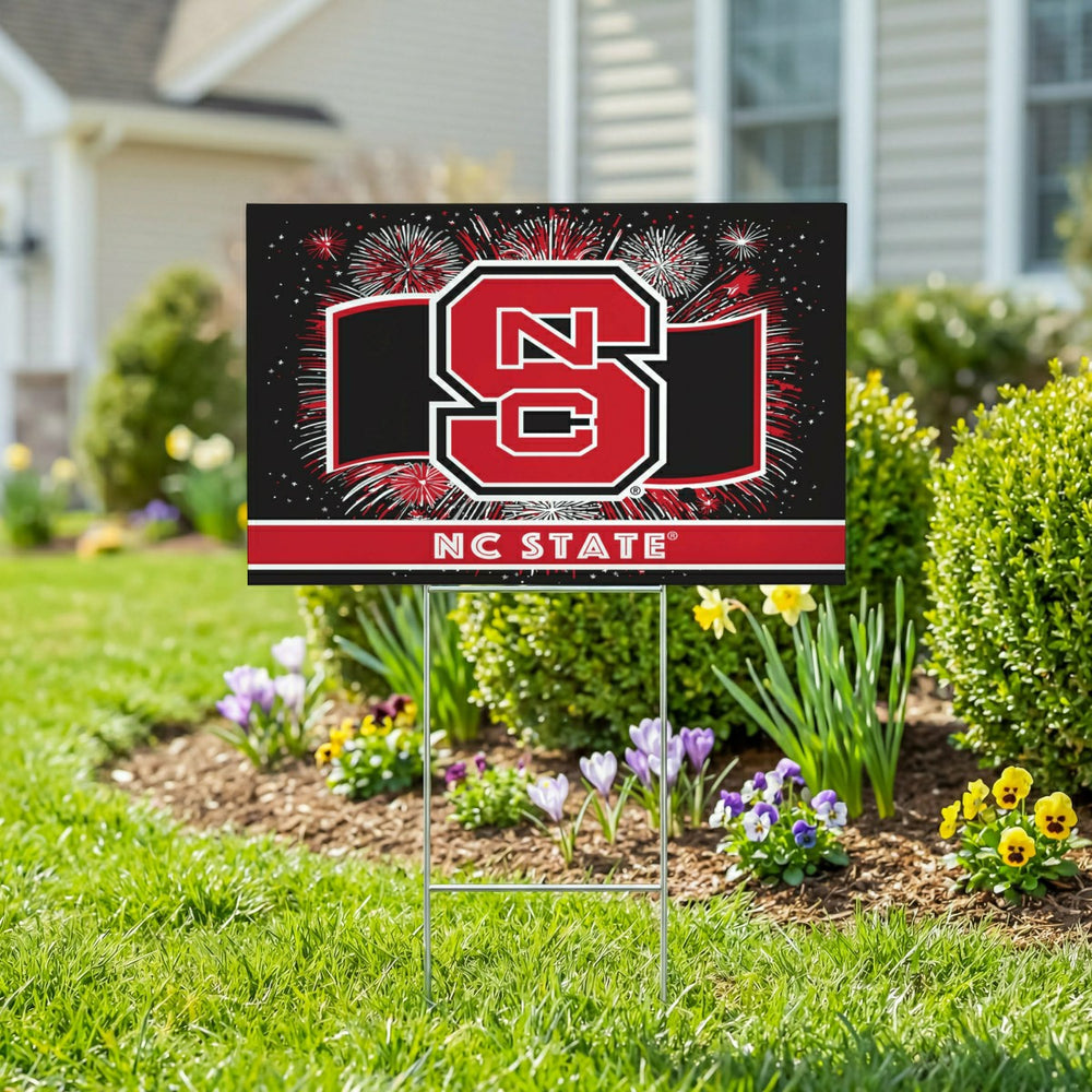 North Carolina State University Yard Sign, Patriotic, Collegiate, Home