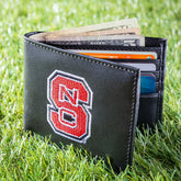 North Carolina State University Black Bi-Fold Embroidered Wallet w/ RFID Blocking, Collegiate, Home