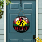 North Carolina State University Bigfoot Round Door Décor with Hanging , Collegiate, Home