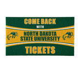 28" x 16" PVC Trapper Mat, Come Back with Tickets, North Dakota State , Collegiate