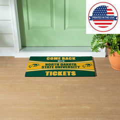 28" x 16" PVC Trapper Mat, Come Back with Tickets, North Dakota State , Collegiate