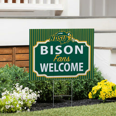 North Dakota State University Coroplast Yard Sign, "Fans Welcome", Collegiate, Home