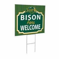 North Dakota State University Coroplast Yard Sign, "Fans Welcome", Collegiate, Home