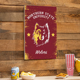 Northern State University Wood Wall Sign, 16x24, Collegiate, Home
