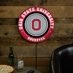 Ohio State University, Metal Lite, Round, Collegiate