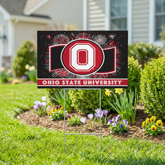Ohio State University Coroplast Yard Sign, Patriotic, Collegiate, Home