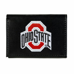 Ohio State University Black Tri-Fold Embroidered Wallet w/ RFID Blocking, Collegiate, Home