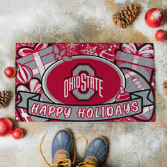 Ohio State University Holiday PVC Mat, 28"x16", Collegiate