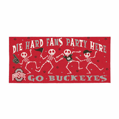Ohio State University Flocked Coir Halloween Sassafras Switch Mat, 22", Collegiate