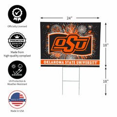 Oklahoma State University Yard Sign, Patriotic, Collegiate, Home