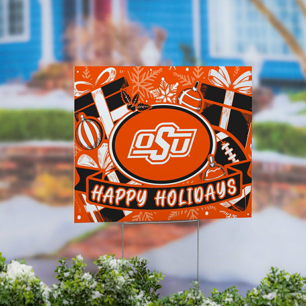 Oklahoma State University Yard Sign, Holiday, Collegiate, Home