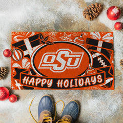 Oklahoma State University Holiday PVC Mat, 28"x16", Collegiate