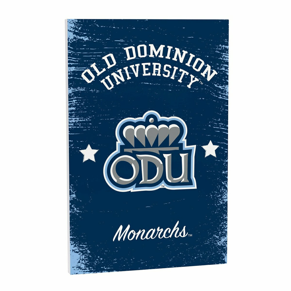 Old Dominion University Wood Wall Sign, 16x24, Collegiate, Home