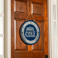 Old Dominion University Round Door Décor with Hanging Rope, 18x18, Collegiate, Home