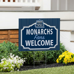 Old Dominion University Coroplast Yard Sign, "Fans Welcome", Collegiate, Home