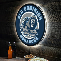 LED Wall Decor, Round, Old Dominion University, Collegiate, Home