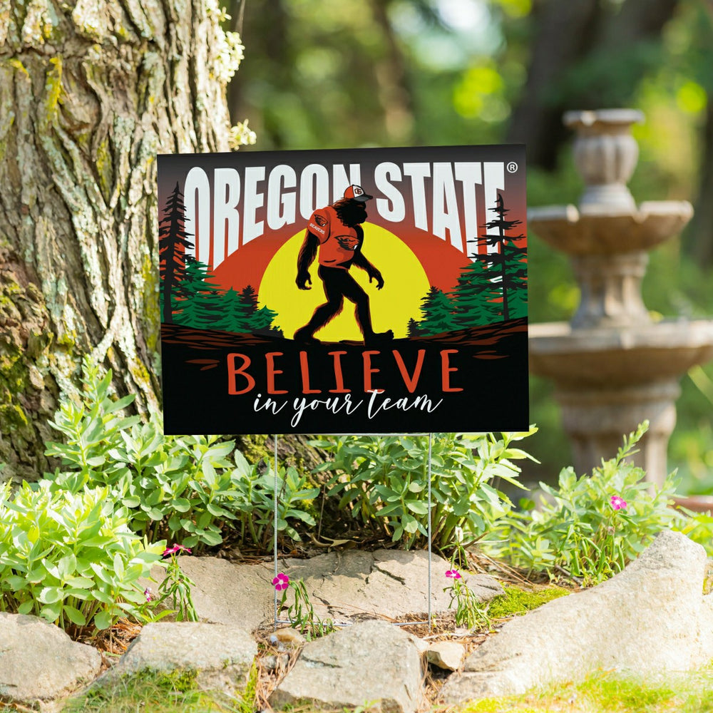 Oregon State University Yard Sign, Bigfoot, Collegiate, Home